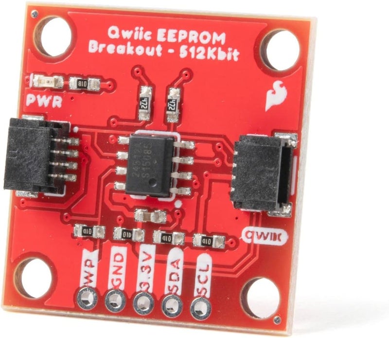 Spark Fun Qwiic EEPROM Breakout - 512Kbit - Extra Storage Space for Any Project - Three Address Jumpers - Write Protection - Non-Volatile Memory - Qwiic connectors no Soldering Required - Image 1